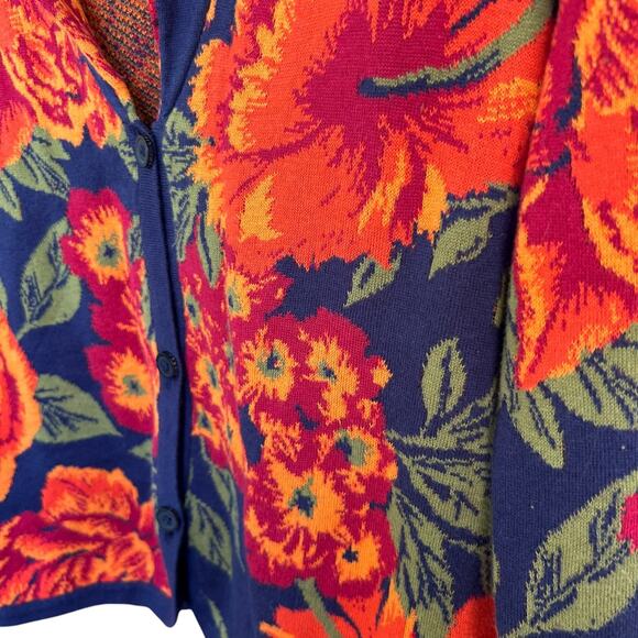 Isaac Mizrahi Live! Women's Orange Rose Jacket Size Small - Picture 4 of 5